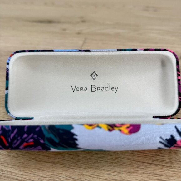 Vera Bradley Hard Clam Shell Eyeglass Sunglass Case Multicolor Floral Pretty EUC - Picture 3 of 12